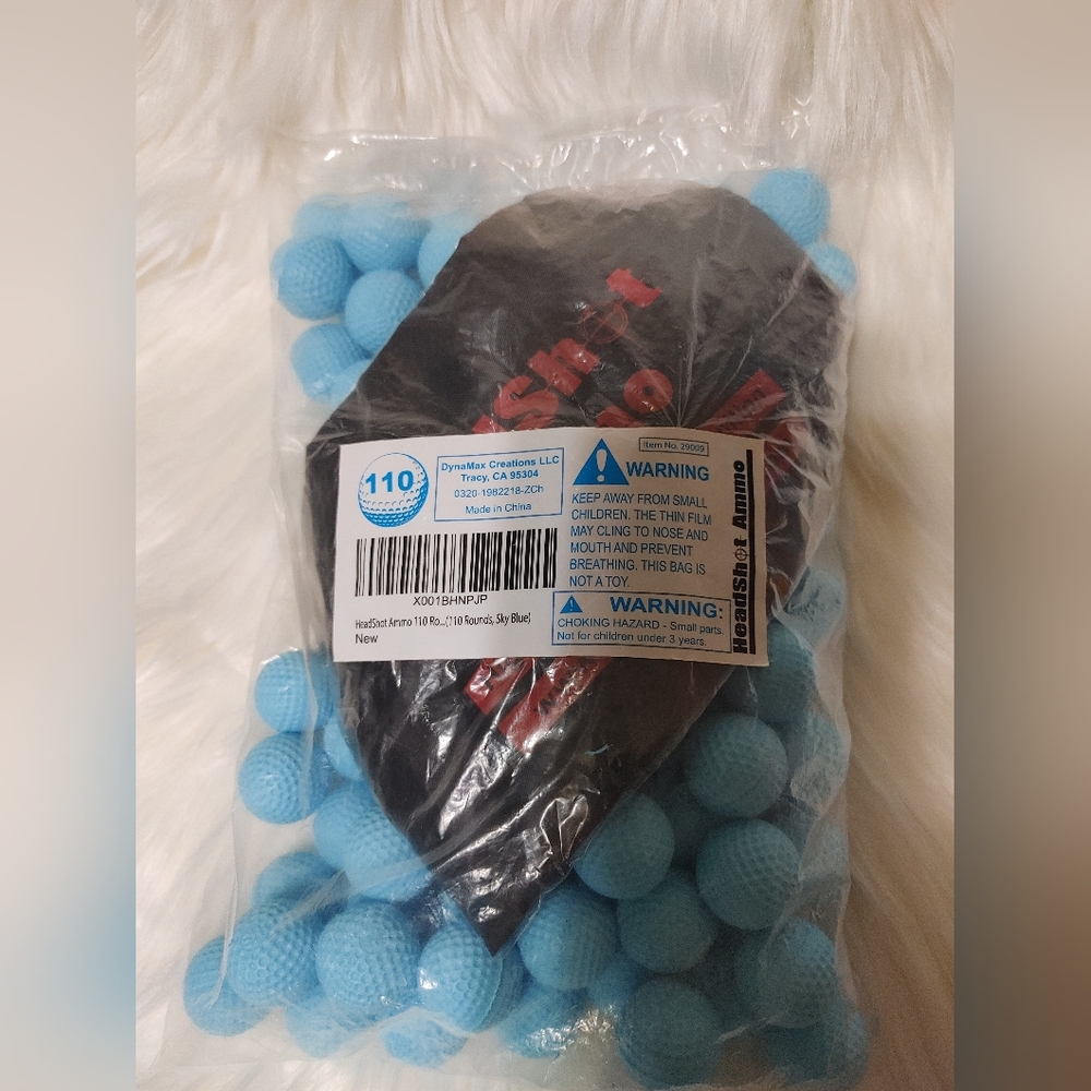Headshot Ammo 110 Rounds Blue High Impact Foam ToyAmmunition NEW!